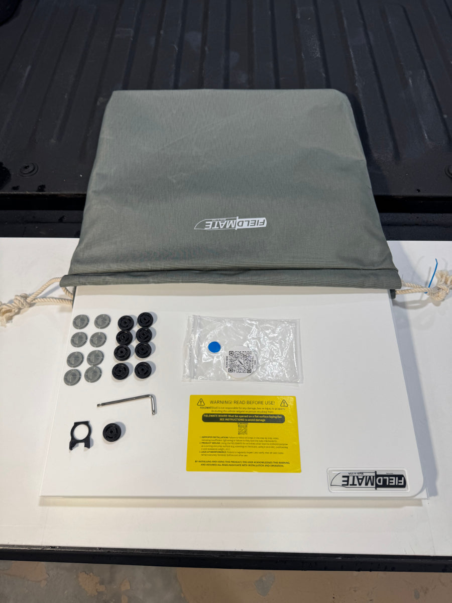 FieldMate board parts and included accessories