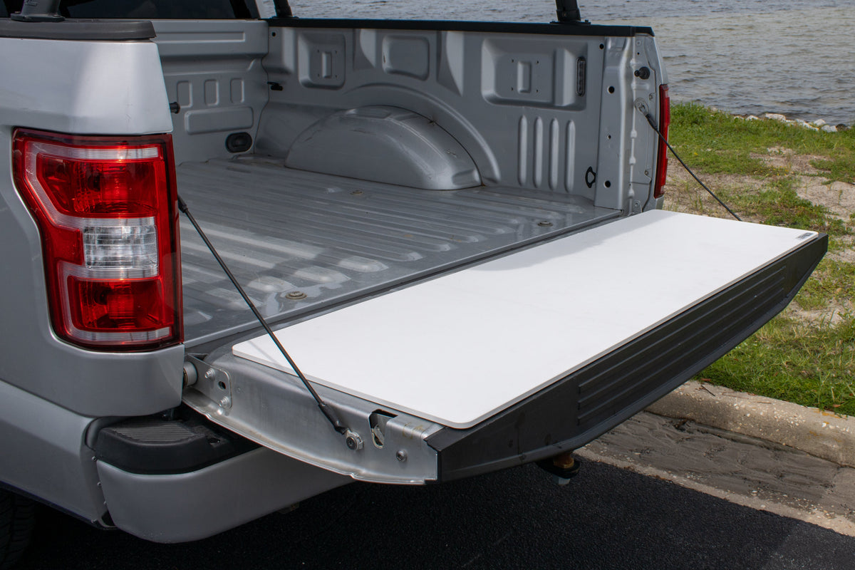 FieldMate Board fitted to a pickup truck tailgate